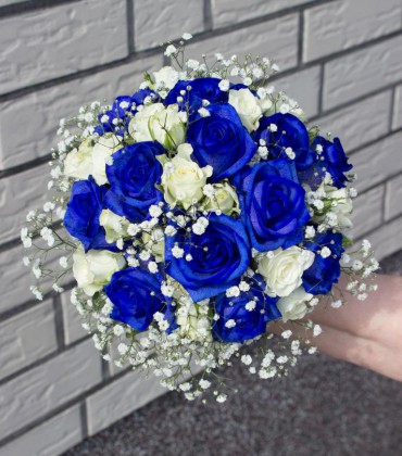Blumendeko für Hochzeit in Blau oder Türkis